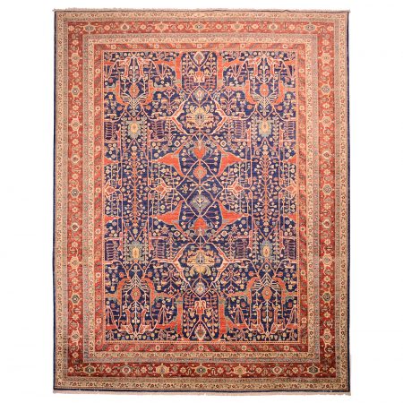 Fine Afghan Garous carpet with blue ground with all over design.