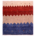 Square Gabbeh rug with colours of red, blue, fawn and beige.
