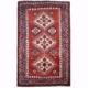 Fine Qashqai carpet with 3 large medallions on a red ground.