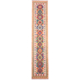 Veg Dye Kilim Long Runner with colours of soft orange, green, yellow, blue, red and cream.