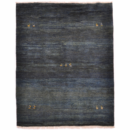 Plain Gabbeh Rug - teal colour.