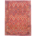 All over geometric design Afghan Veg Dye Kilim rug in colours of pink and red along with shades of beige, blue, turquoise and green.