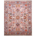Hand-knotted wool pile Afghan Fine Aryana Carpet in grey with blue border & detail shades of rust, green, ochre and cream.