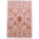 This hand-knotted wool pile Afghan Suzani design rug has a cream ground with elaborate floral pattern.