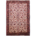 Hand-knotted Fine Persian Bidjar Rug made with wool & silk pile, cream field with elegant all-over floral design and midnight blue-black border.