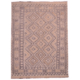 Natural Dye Afghan Kilim with shades of grey, beige and brown.