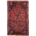 Old Persian Qashqai Rug with double medallion design on a madder red field decorated with plant and animal motifs.