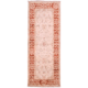 Traditional Afghan Ziegler Strip / short runner with classic colours of beige with rust border & floral pattern.