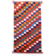 Gabbeh Modern Rug with colourful chequerboard design.