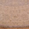 Beautiful handmade Afghan Ziegler Circle Rug with soft colours of grey with beige in a hard-to-find circular rug size.