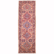 Fine Afghan Kazak Runner rug with geometric 5 medallion design on a soft orange ground.