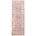 Afghan soft Grey Kazak Strip / runner rug with geometric design & cream border.