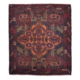 Vintage Belouch bag-face mat: black with brown medallion.
