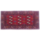 Hand-knotted wool pile Afghan Belouch mat, red with all over geometric design of Bokhara-like guls.