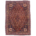Fine quality Qashquli rug antique with all-over field theme of boteh motifs on a chestnut field with navy corners and beige main border.
