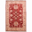 Floral design Afghan Zeigler rug red with gold border.