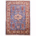 Fine Kazak rug blue field with beige border.