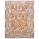 Large Kilim rug - turquoise with colourful all over geometric design.