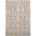 Turquoise with gold hand-knotted wool pile Afghan Abshari Oushak rug with all over floral design.