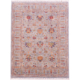 Grey Sultani carpet with all over contrasting floral pattern with detail touches of rust, orange, green and blue.