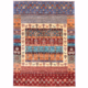 Fine Loribaff rug with contemporary colourful design.