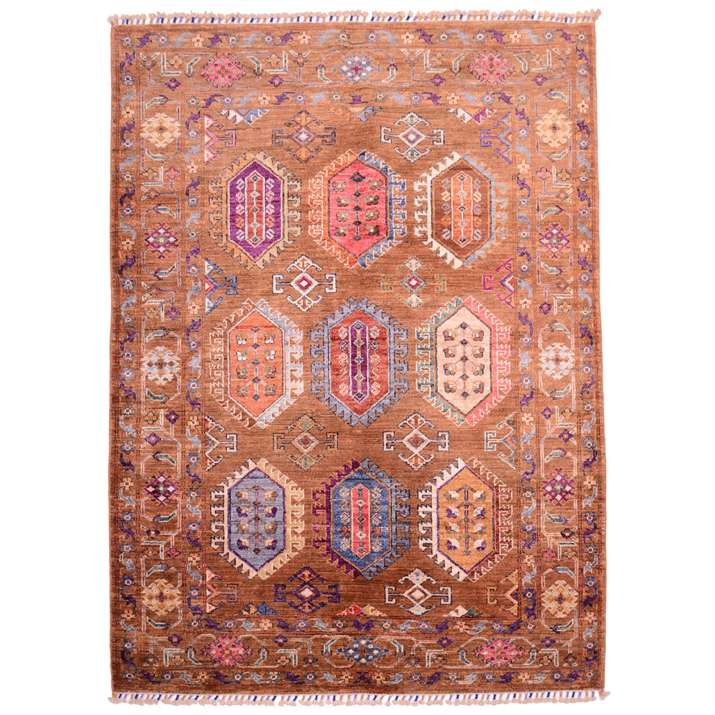 Waziri Rug Brown Waziri rug 1.75x1.25m / 5ft9x4ft1 The Oriental Rug Merchant