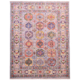 Modern Fil Pai rug with 18 guls on a grey ground.