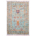 Turquoise Fine Afghan Sultani rug with floral design.