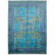 Fine quality Mamluk carpet in colours of turquoise, blue as we all as detail shades of brown, grey and yellow.