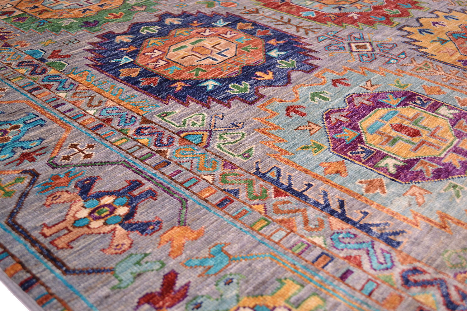 Waziri Rug Colourful Waziri rug 2.45x1.76m | The Oriental Rug Merchant