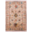 Hand-knotted Afghan Sultani design rug with floral design contrasting with a beige/stone main colour.