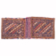 Antique Shahsavan Khorjin double bag with diagonal stripe design.