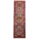 Caucasian Akhti-Mikrakh runner with geometric Seychour / Zeikhur medallion design on green-grey field.